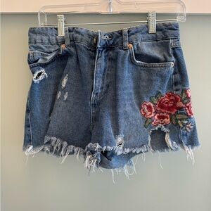 Embroidered Denim Shorts United Colors of Benetton size 29